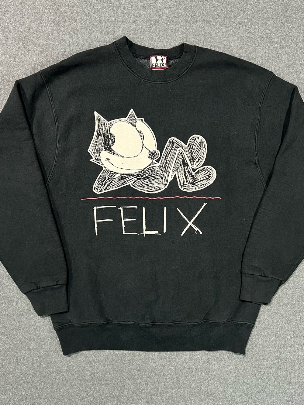 Vtg 90s Felix The Cat Sweatshirt Crewneck Made USA Pullover Sweater Size Large